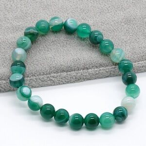 🆕New Green Sardonyx Himalayan 8mm Healing Gemstone Bracelet